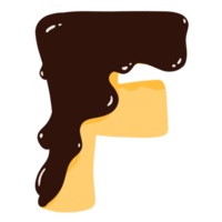 Derretendo chocolate alfabeto biscoitos png