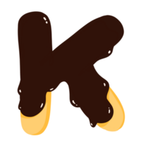 melting chocolate alphabet cookies png