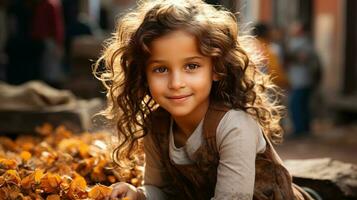 indian girl kid smiling photo