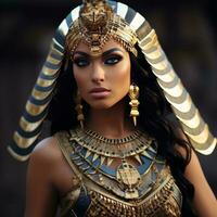 jewellary clothing on a beautiful supermodel egyptian girl photo