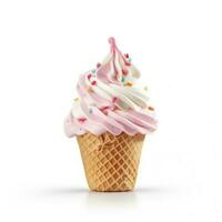 Ice cream cone isolated photo