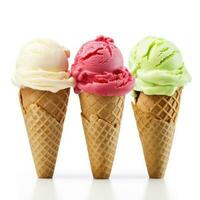 Ice cream cone isolated photo