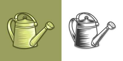 watering cans vector design with black and white set