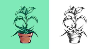 verde planta para jardinería vector ilustración