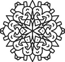 a black and white drawing of a circular design vector