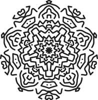 a black and white drawing of a circular design vector