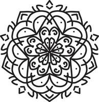 a black and white drawing of a circular design vector