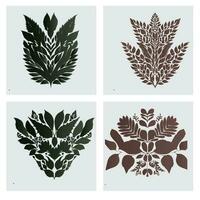 silueta de hojas - intrincado frondoso formas vector ilustración