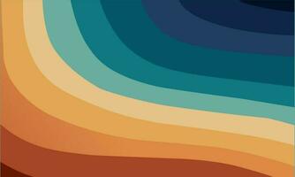 Artistic retro wavy background in papercut style vector