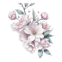 Watercolor Floral Flower Design, Watercolor Flower Arrangements Floral, Watercolor Flower Design, Flower Sublimation Floral Clipart, Wedding Decoration, AI Generated png