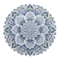 Mandala Design, Blumen- Mandala Design, kreativ und modern Mandala Design, ai generiert png