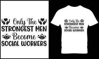 Social worker t-shirt design vector. vector