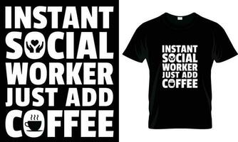 Social worker t-shirt design vector. vector