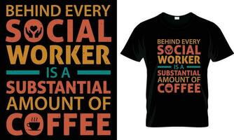 Social worker t-shirt design vector. vector