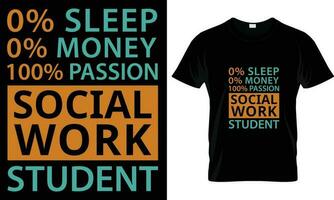 Social worker t-shirt design vector. vector