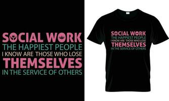 Social worker t-shirt design vector. vector