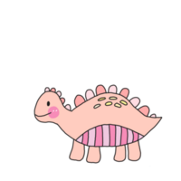 Cute dinosaur character png