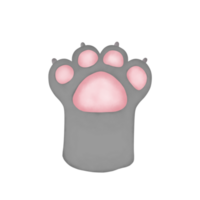 Cute chubby cat cartoon character paw png