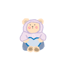 a teddy bear wearing overalls on a transparent background png