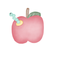 manzana dibujos animados mano dibujo png