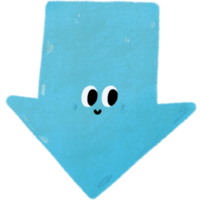 vistoso flecha firmar con sonrisa cara png