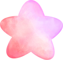 A pastel wireless balloon star shape watercolor gradient  soft, airy, and dreamy textures. png