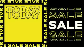 Modern Yellow today sale banner design video