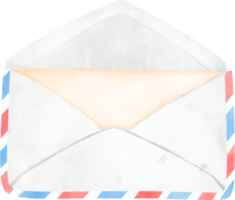 Stacked of Vintage Envelope Mail Sealed with Wax, Elegantly Capturing the Essence of Sentimental Correspondence. Nostalgic Watercolour Illustration. png