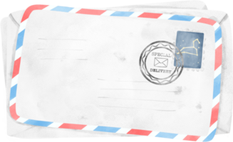 empilhado do vintage envelope enviar selado com cera, elegantemente capturando a essência do sentimental correspondência. nostálgico aguarela ilustração. png