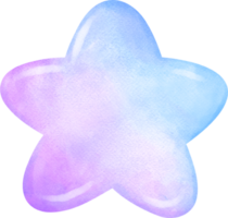 en pastell trådlös ballong stjärna form vattenfärg lutning mjuk, luftig, och drömmande texturer. png