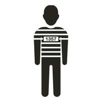 Prisoner icon vector