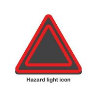 Hazard light icon vector