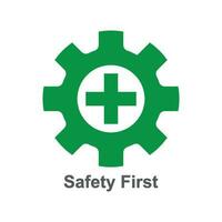 Safety first icon vector