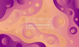 Abstract modern wavy vector background with coral, violet and pink circles