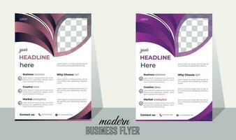 Clean and simple corporate modern multipurpose wavy gradient shape  vector creative curvy a4 business flyer design templet, Advertisement colourful creative social promotion flyer set.