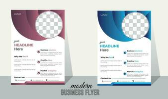 Clean and simple corporate modern multipurpose wavy gradient shape  vector creative curvy a4 business flyer design templet, Advertisement colourful creative social promotion flyer set.