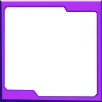 Violet frame on isolated background. For your photography and text.  Square Template. Vector illustration