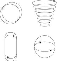 Monoline Minimalist Shape Element. For Design Elements Templates.Vector illustration vector