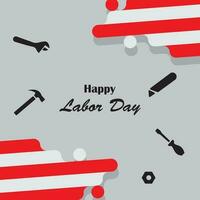 labor day banner design. happy labor day banner with usa flag. vector illustration