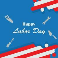 labor day banner design. happy labor day banner with usa flag. vector illustration