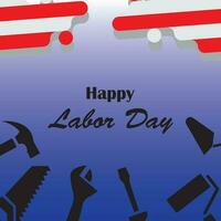 labor day banner design. happy labor day banner with usa flag. vector illustration