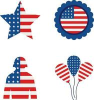 Memorial Day Element. USA memorial day celebration. American national holiday. Vector illustration.