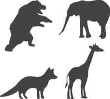 Animal Day Silhouette. For design decoration. Vector illustration.