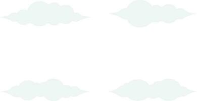 Simple Cloud Shape. in a flat design. White cloud collection for design decoration.Vector illustration. vector