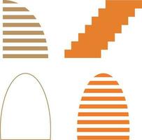 Boho Geometric Shapes. Modern boho minimalist art. Vector illustration.