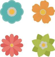 Collection of flowers element. wreaths. Flower vector. Spring art print with botanical elements. vector