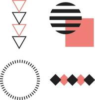 Memphis Design Element. Memphis design, retro element for design decoration. Trendy collection of vector geometric shapes.