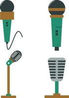 Podcast Microphone Illustration. Web design icon. Sound vector icon, Record. Microphone - Studio Symbol recording. Vector illustration