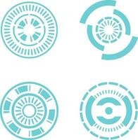 Futuristic Circle Hud. Title callouts and frames in Sci-Fi style. Bar label, bar box call info.Vector Pro vector