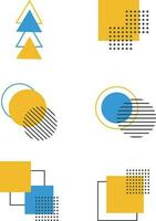 Geometric Background. Modern grid flyer with geometric shapes, geometric graphics and abstract background vector set. Vector illustration